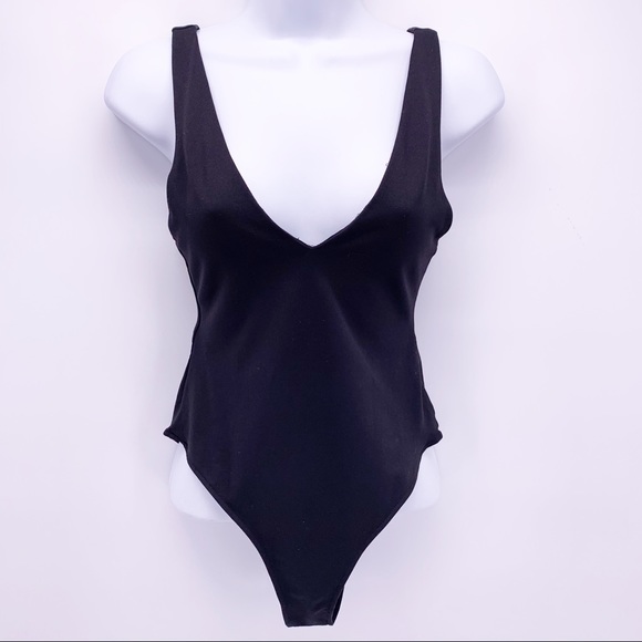 Zara Tops - Zara Black V-Neck Bodysuit Leotard Size Medium